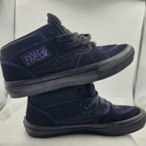 Vans Half Cab Rare Black and Purple Half Cab Skateboard Shoes Men's Size 7 - Picture 12 of 13
